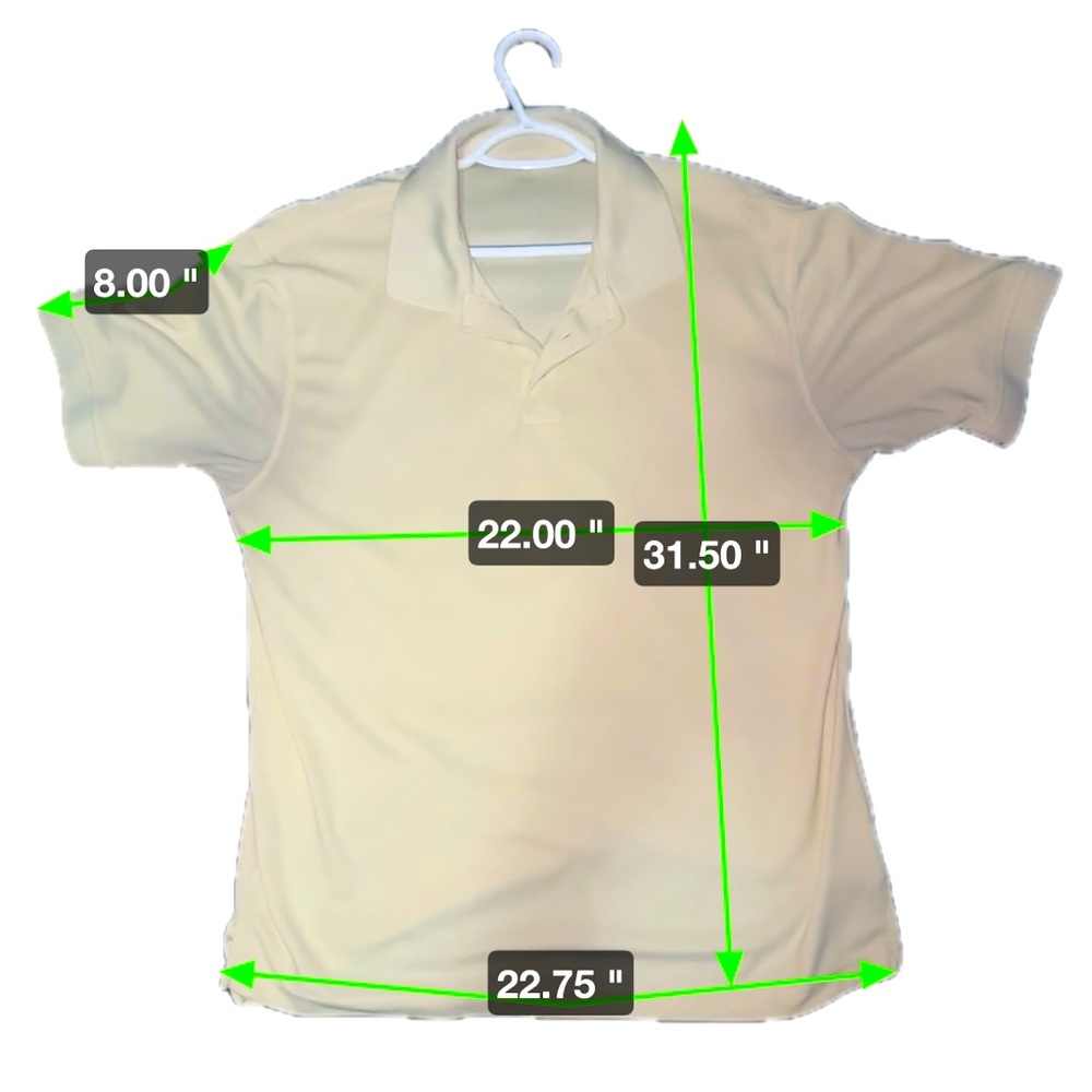 L Mens yellow polo